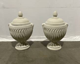 Lot 5101  Garden Urns Lidded Planters