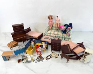 Lot 1226  Vintage Dollhouse Furniture Accessories  Lundby etc