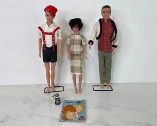 Lot 915  Mattel 1958 Barbie 1960 Ken 1960 Allan Toy Dolls