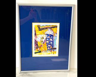 Lot 1164  Cocktail Martini Art Lithograph  Signed Mike Savage Numbered