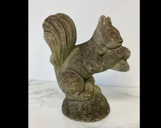 Lot 5155  Concrete Squirrel Garden Yard Art