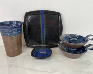 Lot 873  Signed Studio Pottery