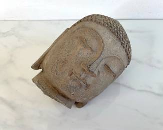 Lot 792  Vintage Buddha Head Garden Statue