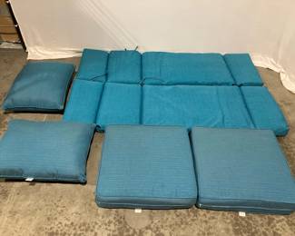 Lot 5139  Sunbrella Outdoor Chair Cushions and Unmarked Chaise Longue Cushions