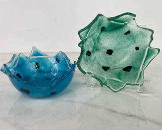 Lot 866  Signed Kiln Art Glass Bowls  Chester Nova Scotia