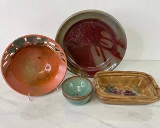 Lot 852  Signed Studio Pottery