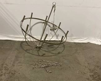 Lot 5146  Nickel Modern Cage Chandelier