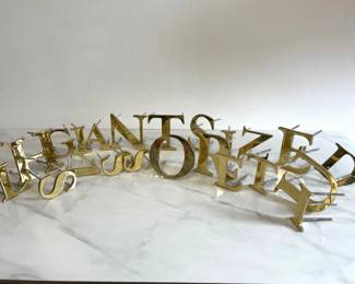 Lot 1025  Assortment of Brass Letters with Screws