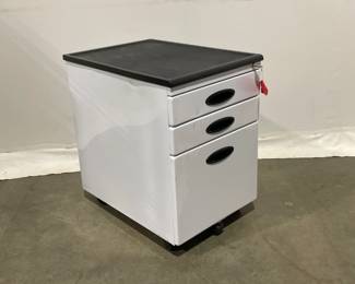 Lot 5054  Rolling Metal Locking Filing Cabinet