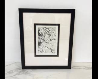 Lot 908  Abstract Etching Art
