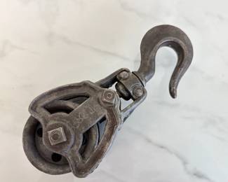 Lot 923  Antique Cast Iron Barn Pulley