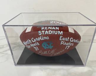Lot 5113  2009 UNC Tarheels Game Football Signed Butch Davis