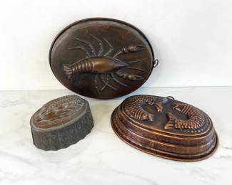 Lot 1221  Antique Lobster Fish Corn Molds