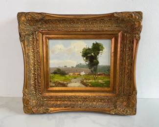 Lot 1015  Vintage Lanscape Oil on Canvas Art