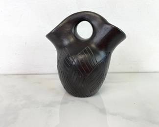 Lot 857  E. Jackson Cherokee NC Signed Pottery Wedding Vase
