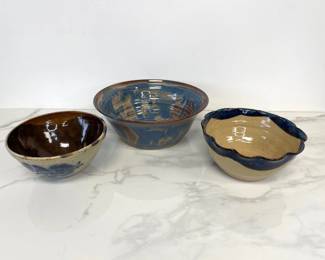 Lot 955  Signed Studio Pottery Bowls