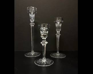 Lot 751  Vintage Rogaska Crystal  Richmond  Candle Holders