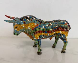 Lot 932  Vintage Mosaic Bull
