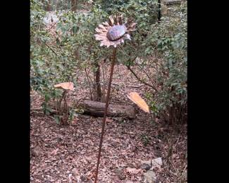 Lot 5127  Copper Sunflower Garden Stake Art
