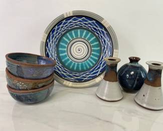 Lot 851  Signed Studio Pottery
