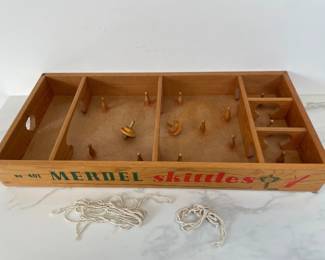 Lot 1156  Vintage Merdel Skittles Table Bowling Game