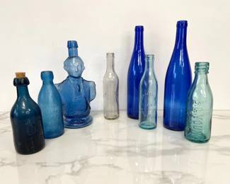Lot 958  Antique  Vintage Glass Bottles