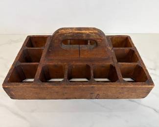 Lot 928  Antique Wooden Tool Caddy