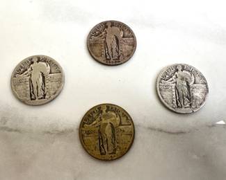 Lot 1186  US Coins  Standing Liberty Silver Quarters