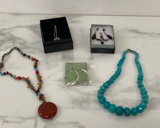 Lot 1128  Sterling Silver Earrings and Costume Jewelry