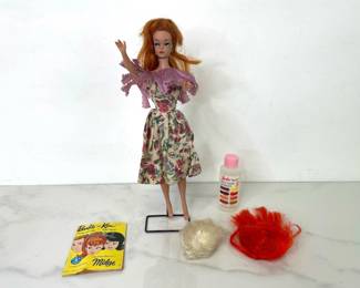 Lot 918  Mattel 1958 Barbie with Wigs Toy Doll