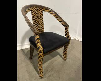 Lot 5099  French Art Deco Style Animal Print Armchair