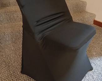 160 black chair covers