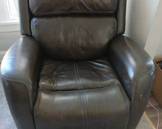 brown leather recliner