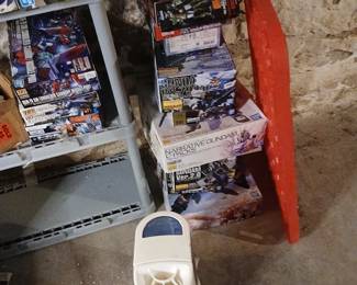 unopened Gundam model kits