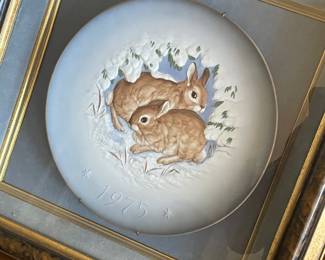 BEAUTIFULLY SHADOWBOXED FRAMED ON THIS 1975 COLLECTOR PLATE