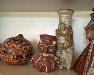 PERUVIAN AND OTHER VINTAGE POTTERY -DECOR