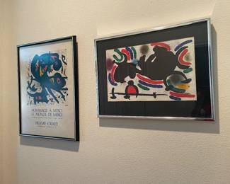 MIRO  HAVE 3 AND A WINE BOTTLE  WITH MIRO LABEL