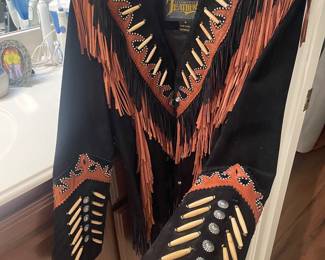 suede western jacket - size 10-12 amazing