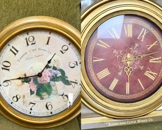 (2) Edinburgh Clock Works Clocks