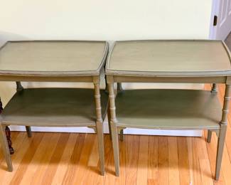 (2) Green End Tables