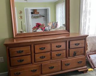 Lovely Wooden Dresser with Mirror