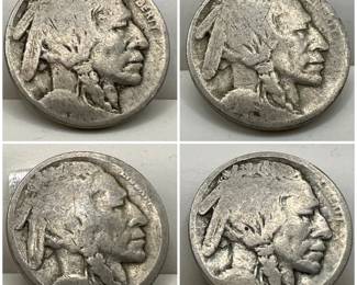 (4) Buffalo Head Nickel Coins