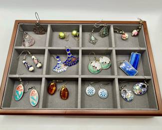 (12) Pairs of Earrings incl. Abalone & Southwestern Style Jewelry