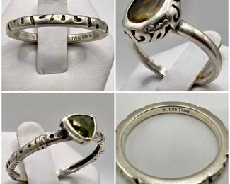 (3) Sterling Silver Rings Stamped 925 — Sizes 10 & 11