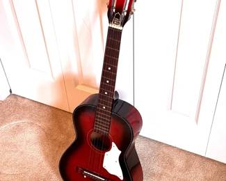 Vintage Norma FG-3 Parlor Acoustic Guitar, Red Sunburst, Steel Reinforced Neck