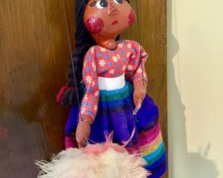 vintage handcrafted Mexican marionette puppet