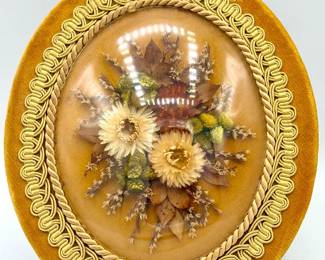 Vintage Dried Flower Wall Hanging