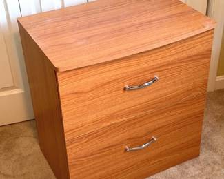 Wooden Filing Cabinet - Two Drawer