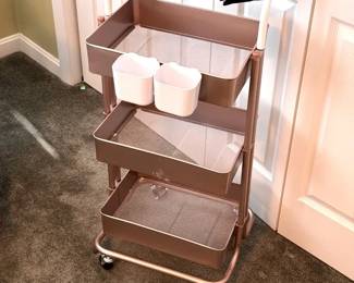 Three Cubby Metal Caddie