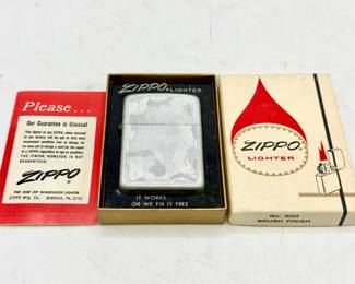 NIB Zippo No 200 Brush Finish Lighter